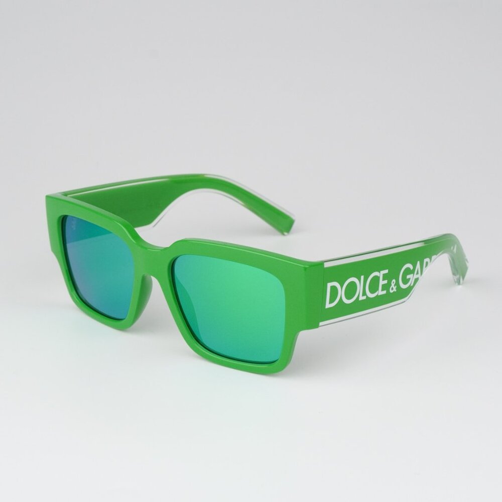 NEW D&G DX6004 KIDS 3311F2 Crystal Green Mirror Square Kids Sunglasses